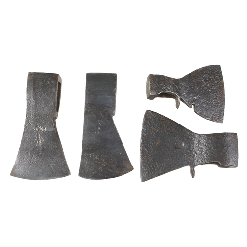 125 - Four WW2 Russian or German axe heads G