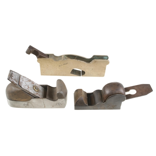 151 - Two iron planes and a brass casting G