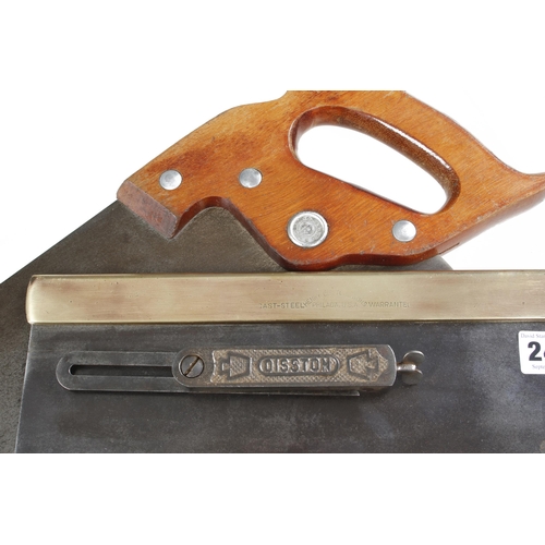 245 - A b/b tenon saw, a 7 TPI hand saw and a bevel all by DISSTON G+