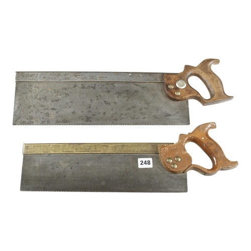 248 - A s/b and a b/b tenon saws G