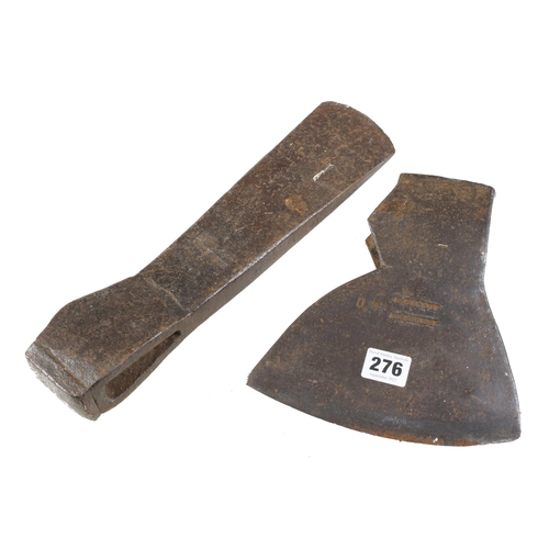 276 - A R/H side axe head and a morticing axe head G