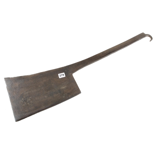 279 - A butcher's large cleaver with 13