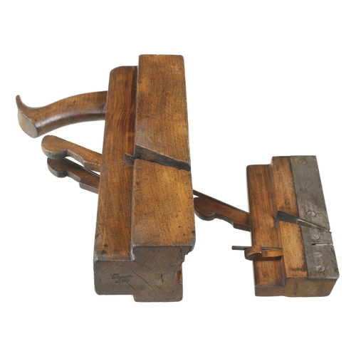 305 - A handled stick & rebate plane by TRENHAM (one wedge replaced) and a shouldering plane by MALLOCH G