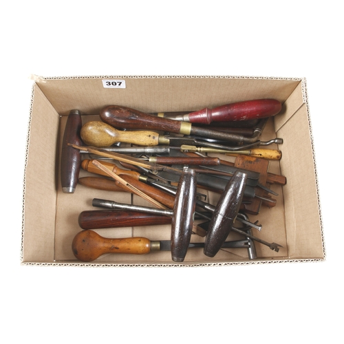 307 - A kit of piano tuner's tools as illustrated G+