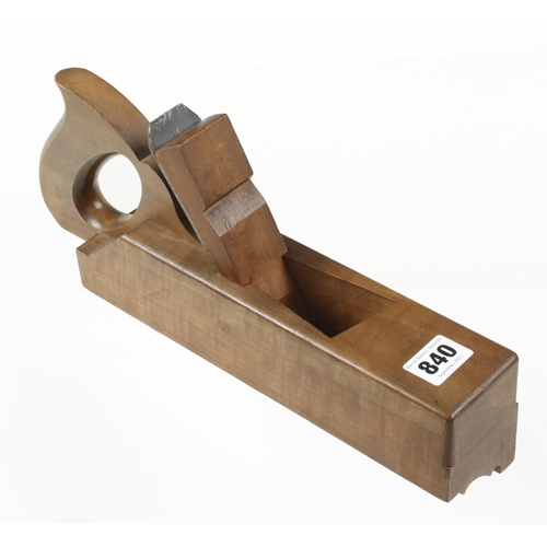 840 - A probably unused handled Continental cormierwood moulding plane the iron marked Aux Mines de Suede ... 