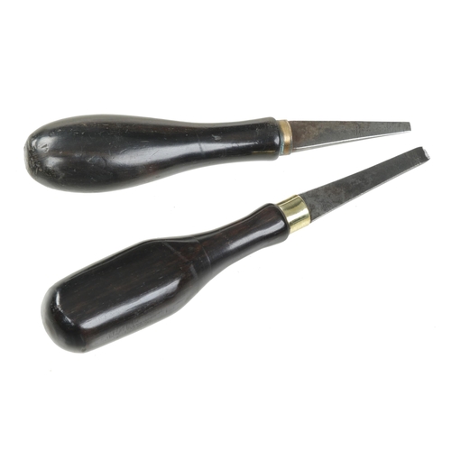 863 - Two gun case turnscrews with ebony handles 5