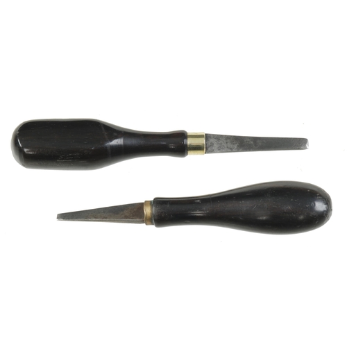 863 - Two gun case turnscrews with ebony handles 5