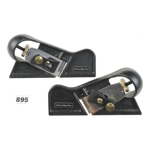 895 - A pair of unused VERITAS L & R hand edge planes (RRP £270) F