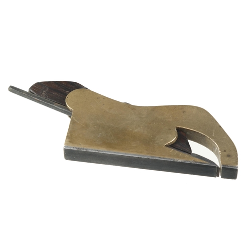 938 - A elegant steel soled gunmetal bullnose plane 3 1/4