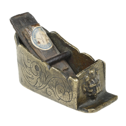 943 - An important and very rare, dated, early 17c German bronze block plane 4