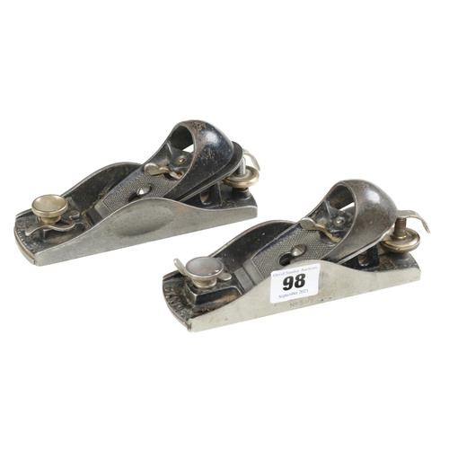 98 - Two STANLEY No 9 1/2 block planes G