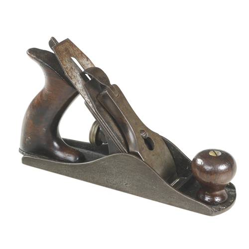 143 - An early STANLEY No 3 low knob with pre adjustable frog and English iron G