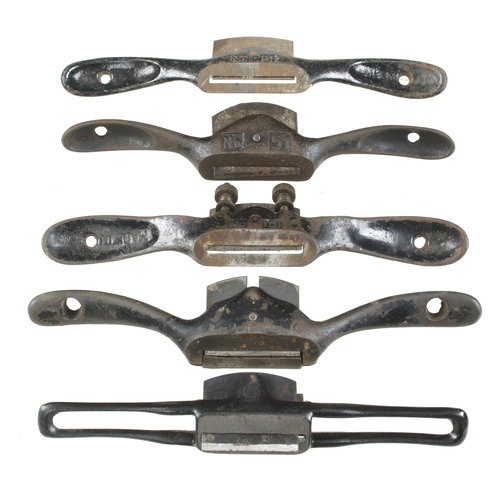 171 - Five metal spokeshaves G