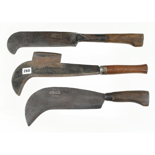 260 - A double edge billhook and two single G