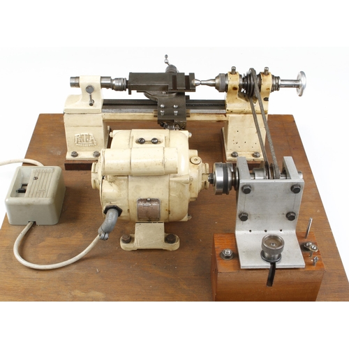 117 - A PULTRA (Manchester) watchmaker's lathe 240v G++Pat tested