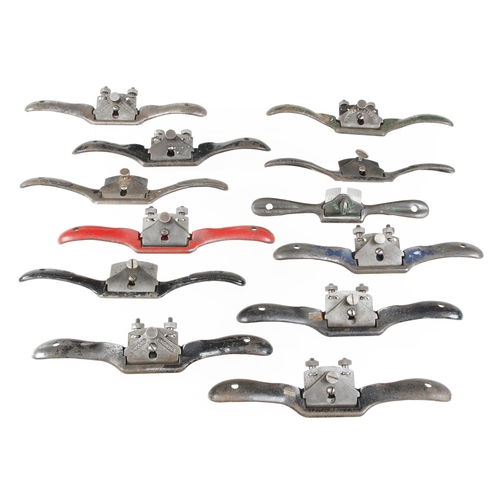 132 - 12 metal spokeshaves by RECORD and STANLEY G+