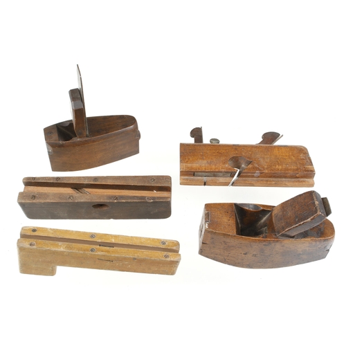 203 - A dado plane, toothing planes, compass plane and two spill planes G+