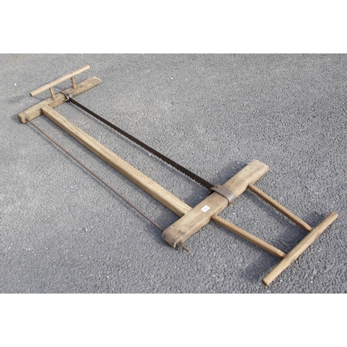 251 - A two man frame saw with 4' blade G