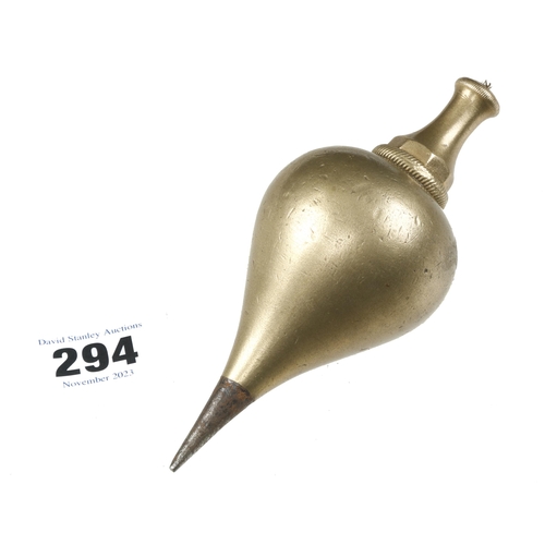 294 - A 2lbs brass plumb bob G+