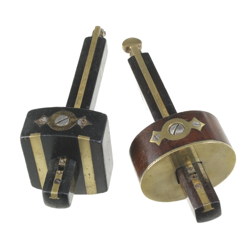 320 - Two mortice gauges in ebony and rosewood G++