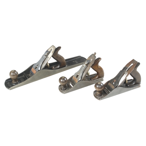 360 - A STANLEY No 6 and two No 4 bench planes G