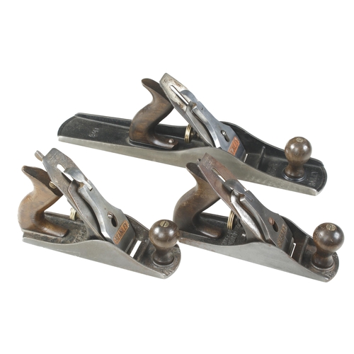 360 - A STANLEY No 6 and two No 4 bench planes G