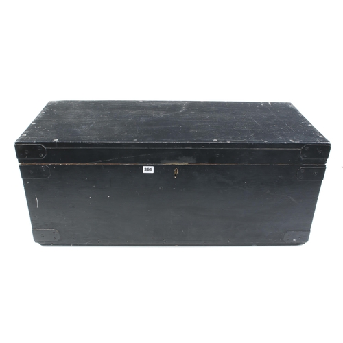 361 - A lockable pine tool box 36