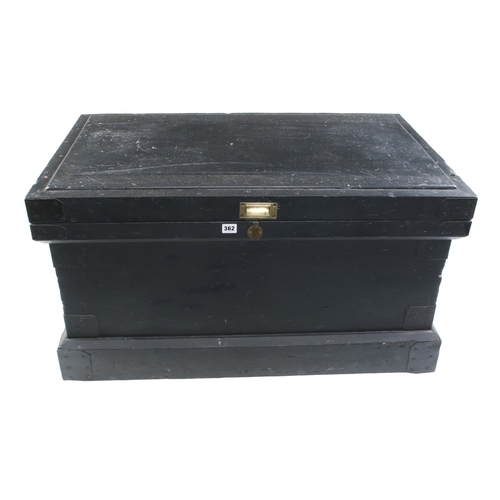 362 - A heavy and fine quality carpenter's lockable pine tool chest 38