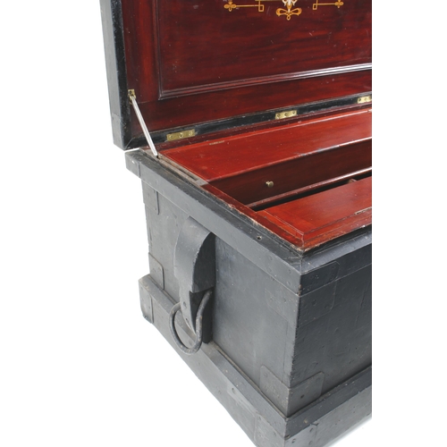 362 - A heavy and fine quality carpenter's lockable pine tool chest 38