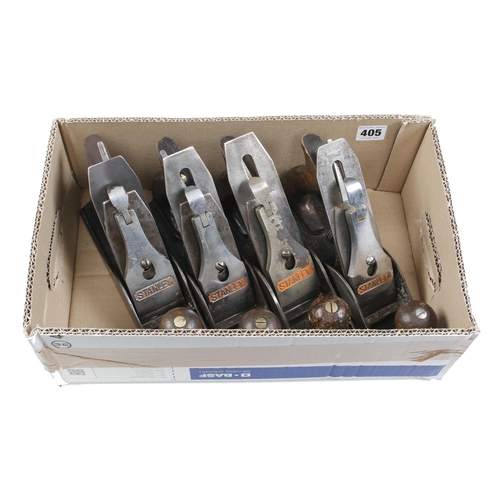 405 - Four STANLEY No 4 smoothers sharpened ready for use G+