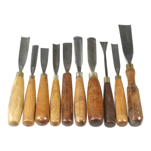 429 - 10 wide carving tools 3/4