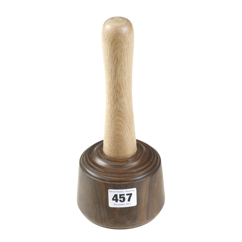 457 - A recent lignum mallet with beech handle G++