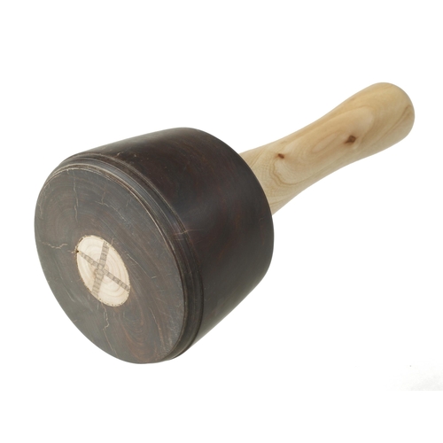 458 - A recent lignum mallet with beech handle G++