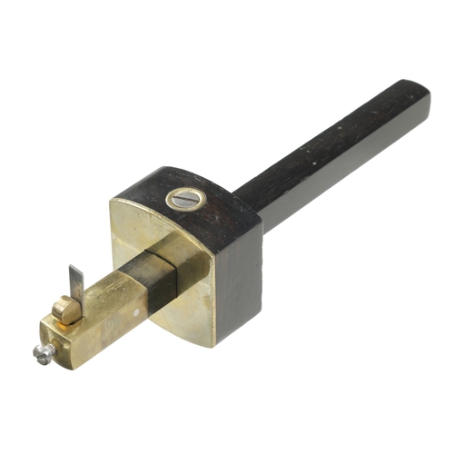 506 - A large ebony and brass slitting gauge G+