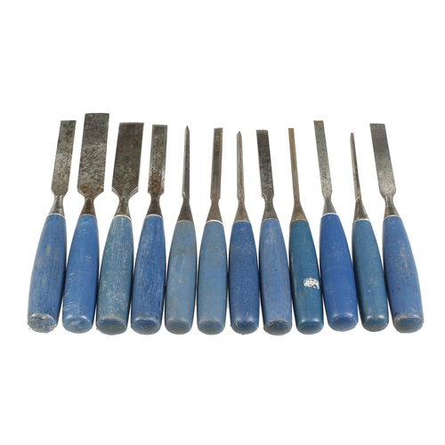 521 - Seven chisels by STANLEY and 5 others all with composite handles some staining G