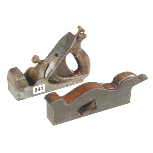 541 - A NORRIS No A61 parallel smoother c/w 70 % orig Norris iron and a steel shoulder plane both for rest... 