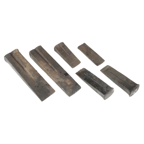 544 - Two long and 4 short log splitting wedges G