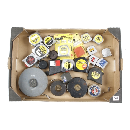 546 - 23 various tape measures G