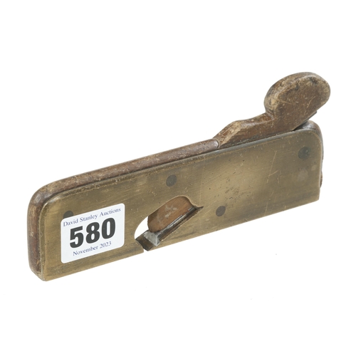 580 - A brass rebate plane 6