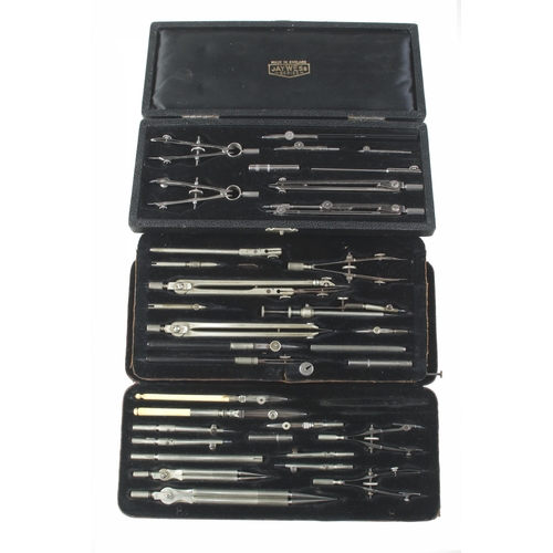 594 - Three sets of drawing instruments G