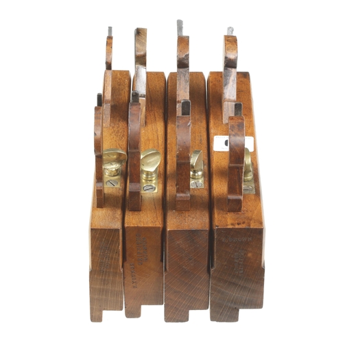 64 - Four dado planes by GRIFFITHS with brass depth stops G+