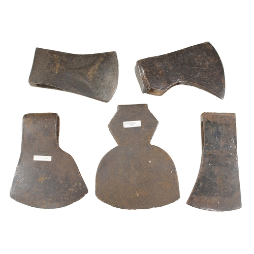 667 - Five axe heads G+