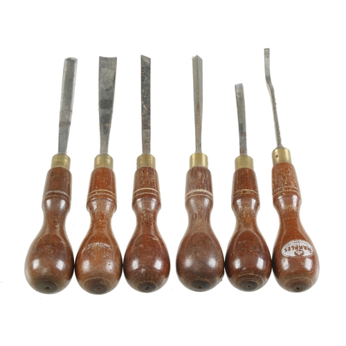 746 - A set of 6 small carving tools by MARPLES G+