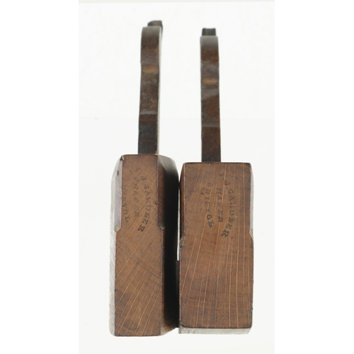 766 - A pair of small flat and compassed rebate planes by GARDNER Bristol 5