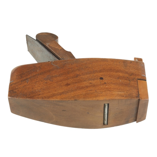 773 - A beech compass plane with boxwood front adjuster by HATHERSICH with scrolled wedge G+