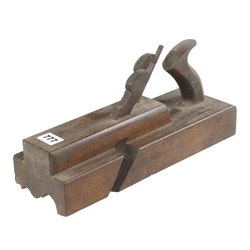 777 - A little used handled twin iron deep quirk ogee and bead moulding plane by GLEAVE 13