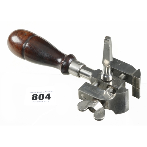 804 - A little used MILLERS FALLS Alford hand vice c/w all tools incl. washer cutter in rosewood handle G+... 