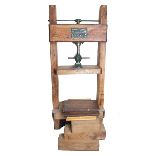 805 - A large, little used bookbinder's press by HAMPSON & BETTRIDGE 32