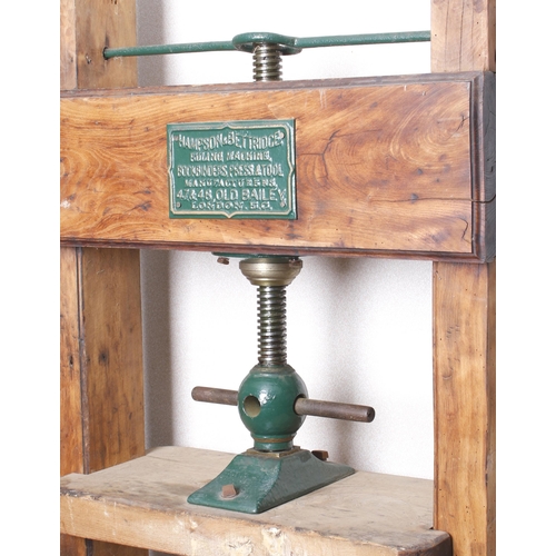 805 - A large, little used bookbinder's press by HAMPSON & BETTRIDGE 32