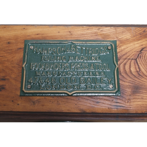 805 - A large, little used bookbinder's press by HAMPSON & BETTRIDGE 32